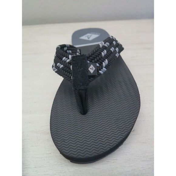 Sperry Women's Sz 5M Black Wharf Webbing/Leather Flip Flop Sandals - Picture 7 of 10
